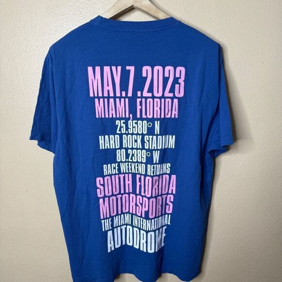 Miami South Florida Motorsport Shirt Adult XL Blue World Tour Crewneck NWT - Picture 12 of 15